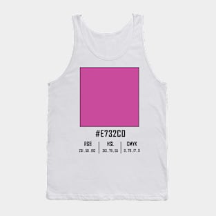 #e732c0 pink Tank Top